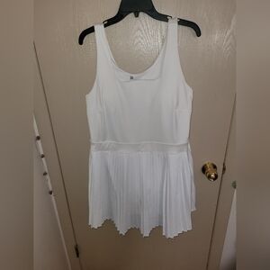 All In Motion White Pleated Mini Dress With Shorts Womens Size XXL Preppy Tennis